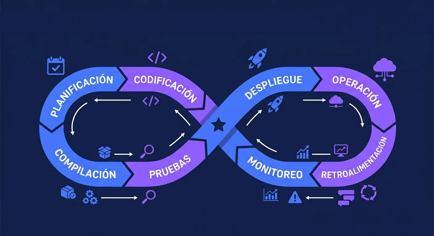 Ciclo DevOps con sus etapas