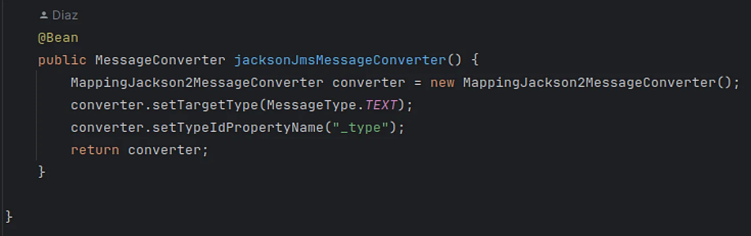 Método de Transformación a JSON antes de Encolar en ActiveMQ Artemis
